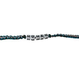 HUMAN Letter Bead Macrame Bracelet